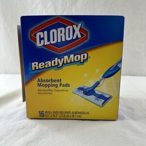 Genuine Clorox ReadyMop Absorbent Mopping Cleaning Pads 14/15 Refill Open Box*